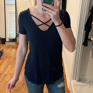 Navy blue T shirt